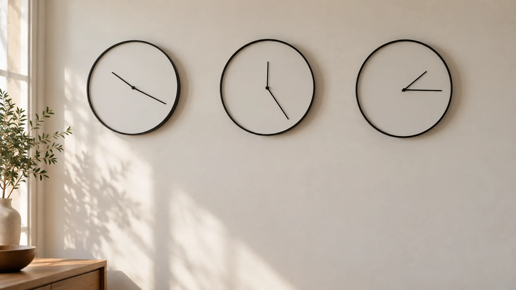 3 clocks showing how ibogaine changes you: body in days, cravings and mood in weeks, habits in months