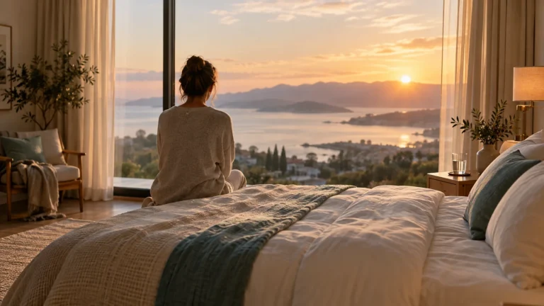Person by a window at sunrise, reflecting on whether ibogaine changes you