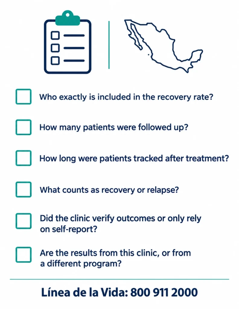 Checklist for families in Mexico to judge any methamphetamine addiction recovery rate a rehab quotes